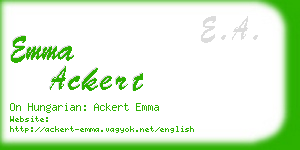 emma ackert business card